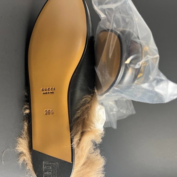 AUTHENTIC Gucci Princetown Genuine Shearling Loafer Mule BRAND NEW - Picture 5 of 6